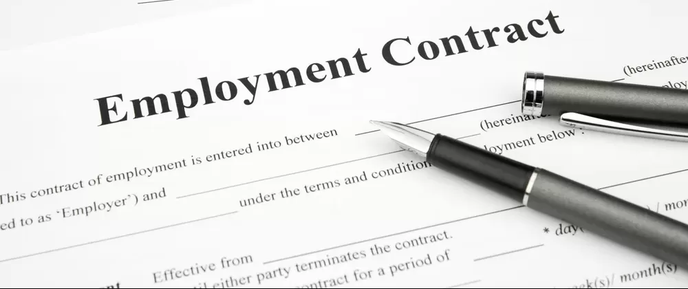 Contract of employment document